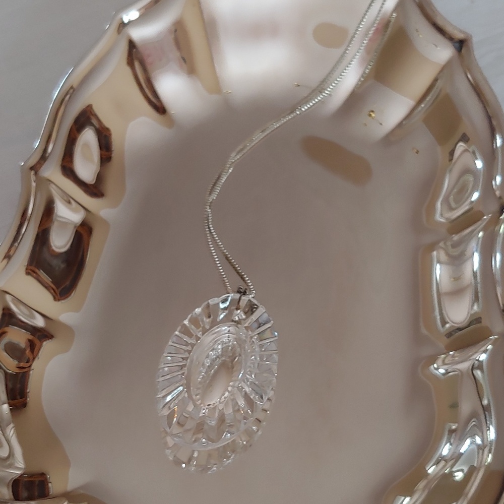 Waterford Crystal Oval Pendant Necklace